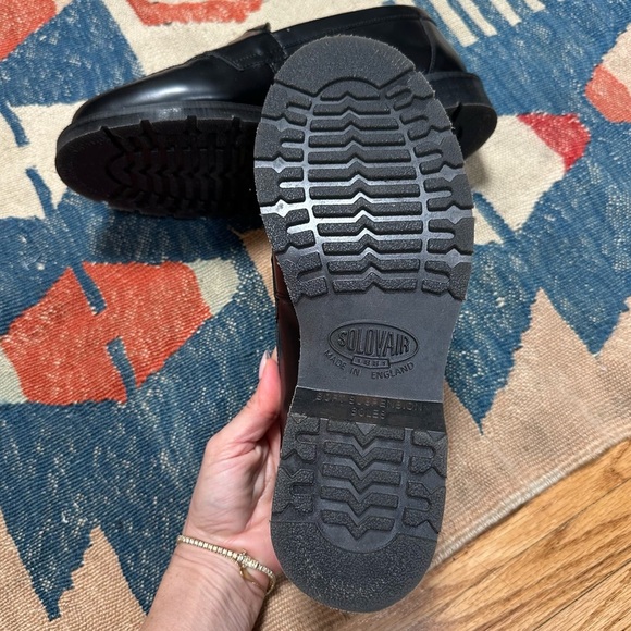 Solovair High Shine Leather Penny Loafers - Picture 7 of 11